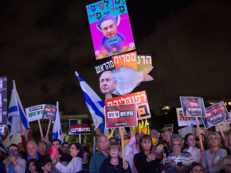 تظاهرات علیه نتانیاهو در روزهای کرونا