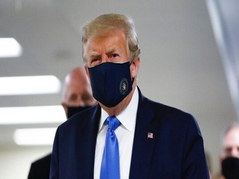 چهره تازه ترامپ با ماسک