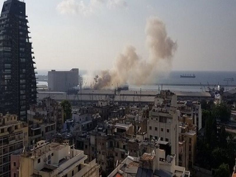 وقوع یک انفجار مهیب در بیروت/ شوک بزرگ بامداد چهارشنبه